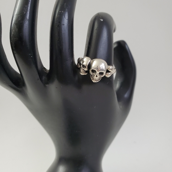 Sterling Silver 925 Skull Ring - Picture 5 of 9